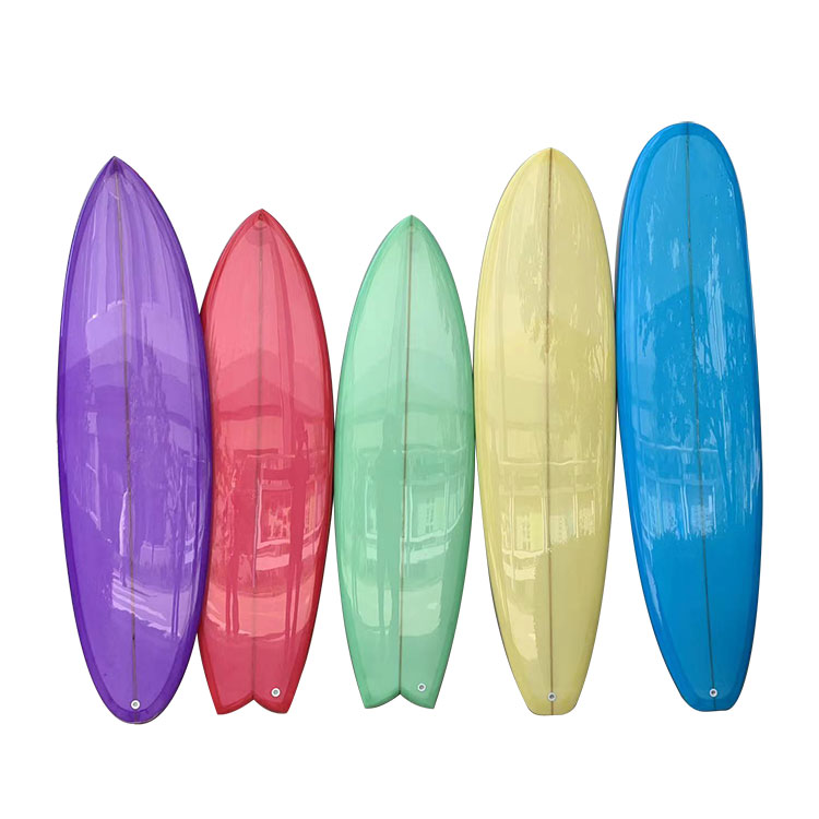 ສີ PU Fiberglass Foam Surfboard